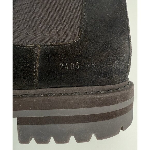 Common Projects Mens Winter Chelsea Boots Brown Suede Size 45 US 12 Italy - Picture 7 of 14